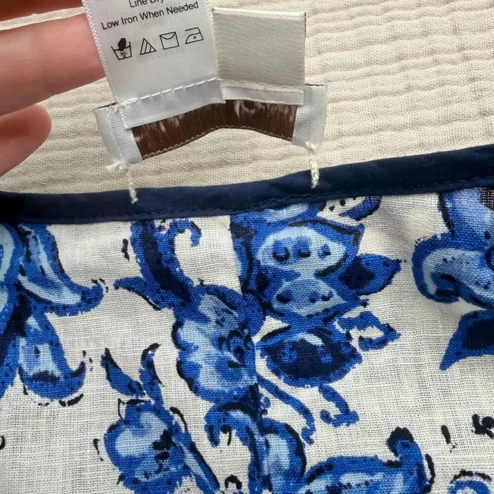 Coldwater Creek Reversible Navy Eyelet Floral Jacket 10 - Picture 6 of 14